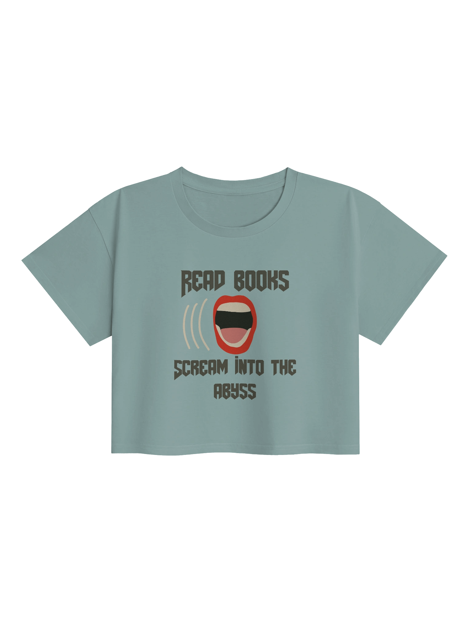 Read Books Scream Into The Abyss Crop Top T-Shirt product image (1)
