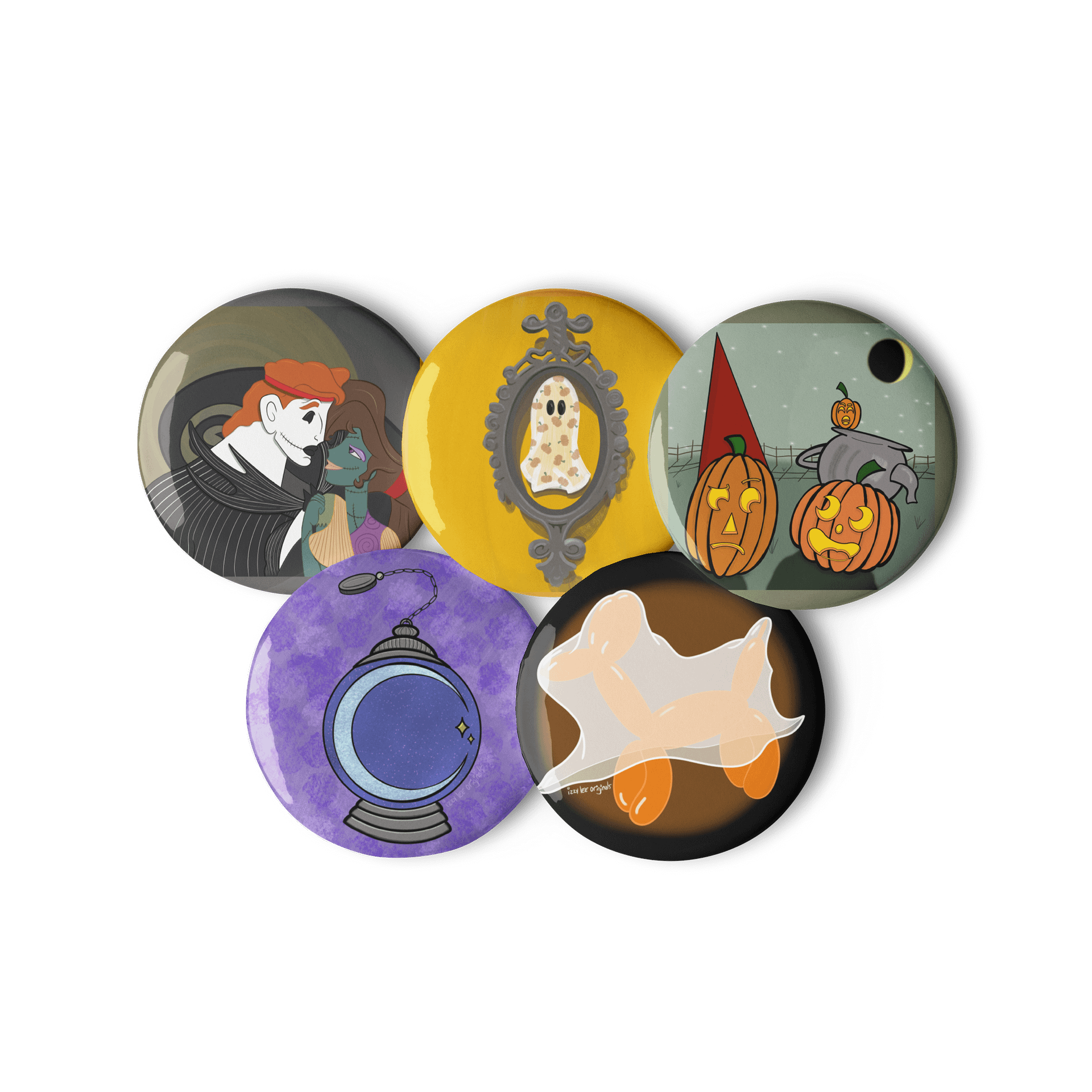 Halloween Art, Set of 5 Pins product image (2)