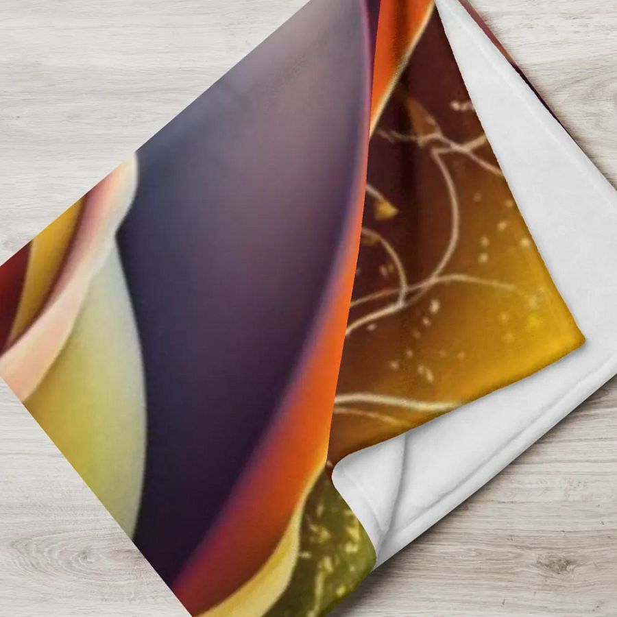 Exotic Surrealistic Rose Throw Blanket product image (7)