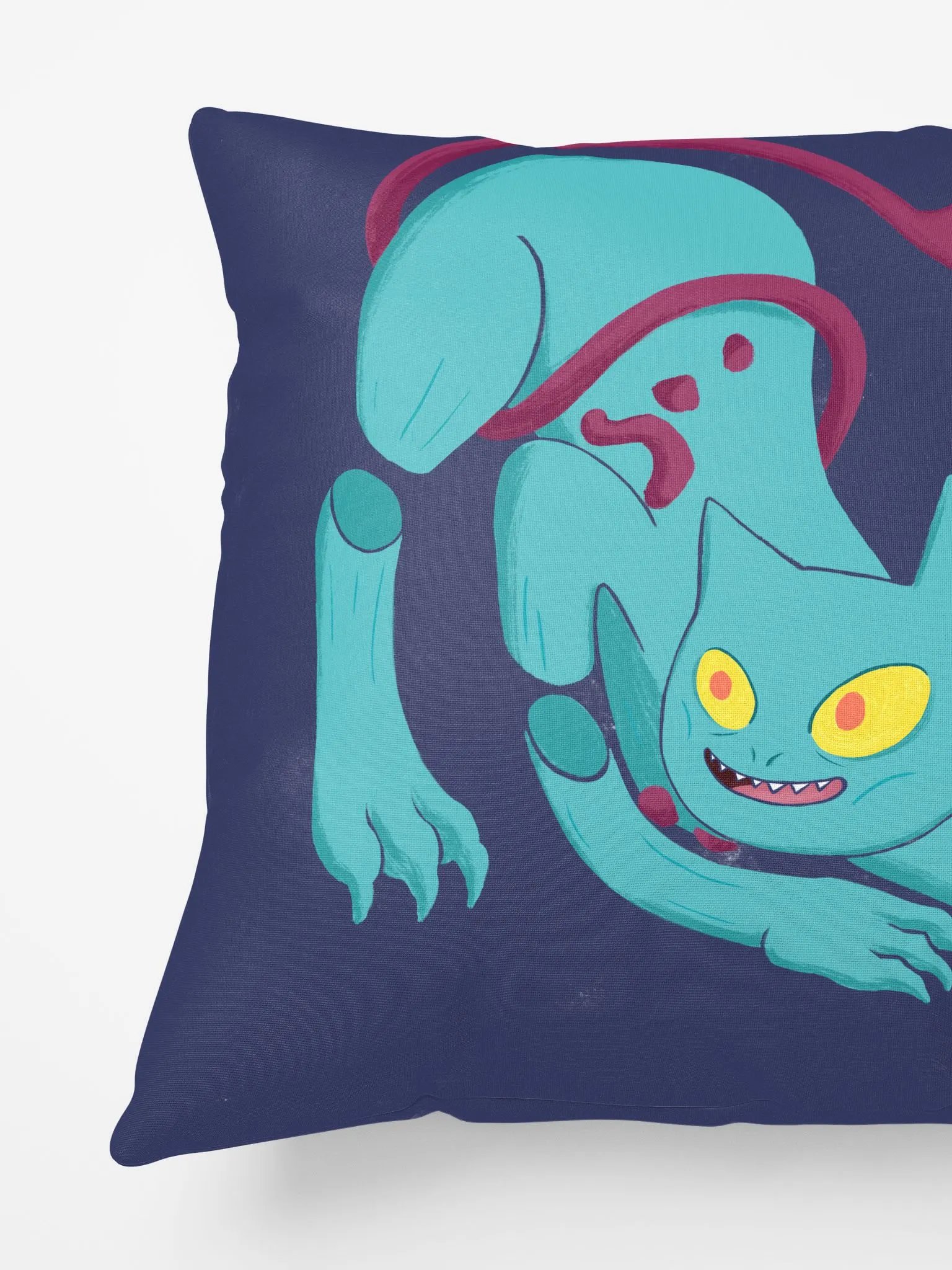 Demon Cat Pillow Double Sided With Text product image (5)