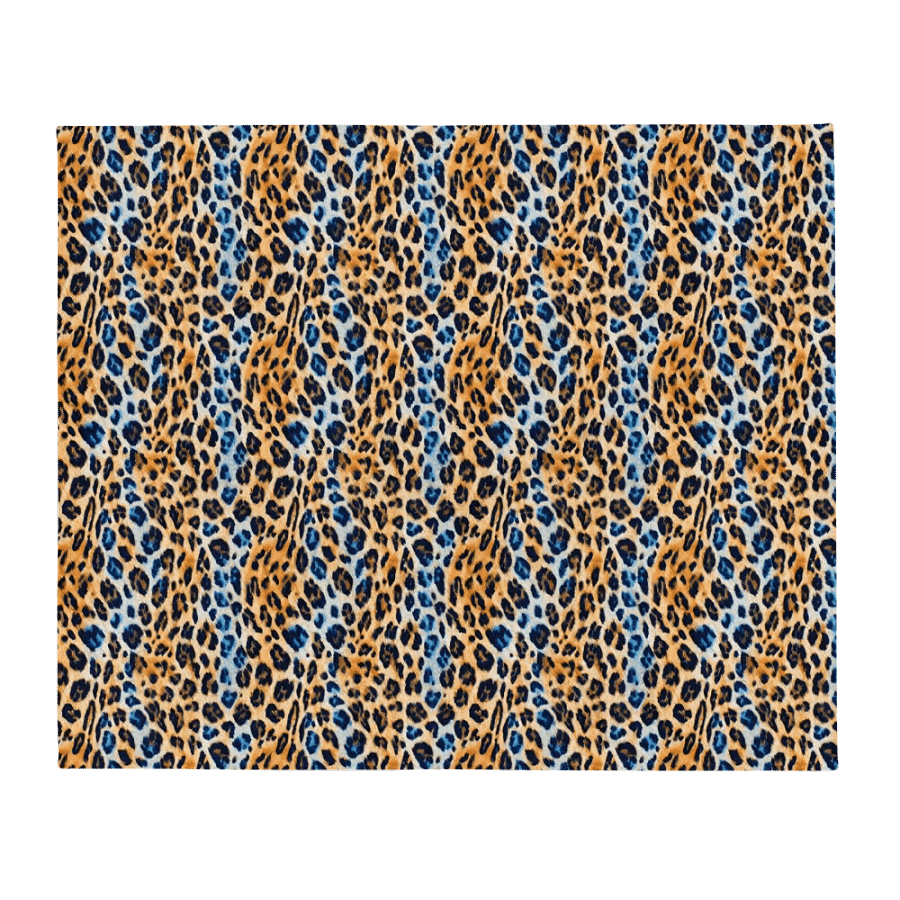 Blue Brown Leopard Blanket product image (2)
