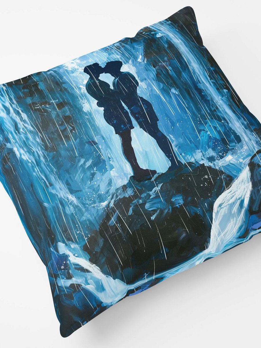 Kiss Beneath The Waterfalls - Gay Art Throw Pillow product image (5)