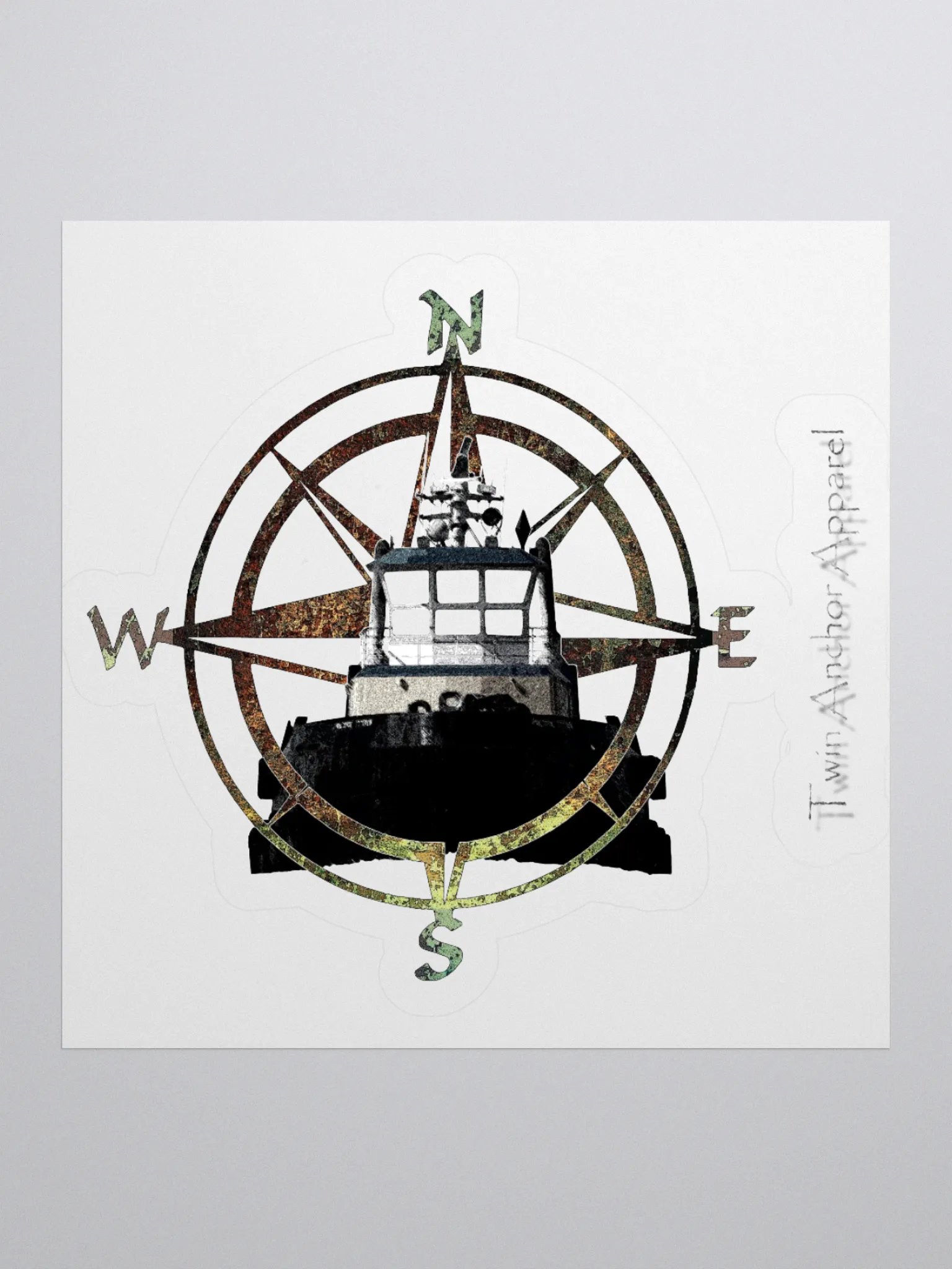 Compass Rose Pacific Titan Kiss Cut Stickers product image (4)