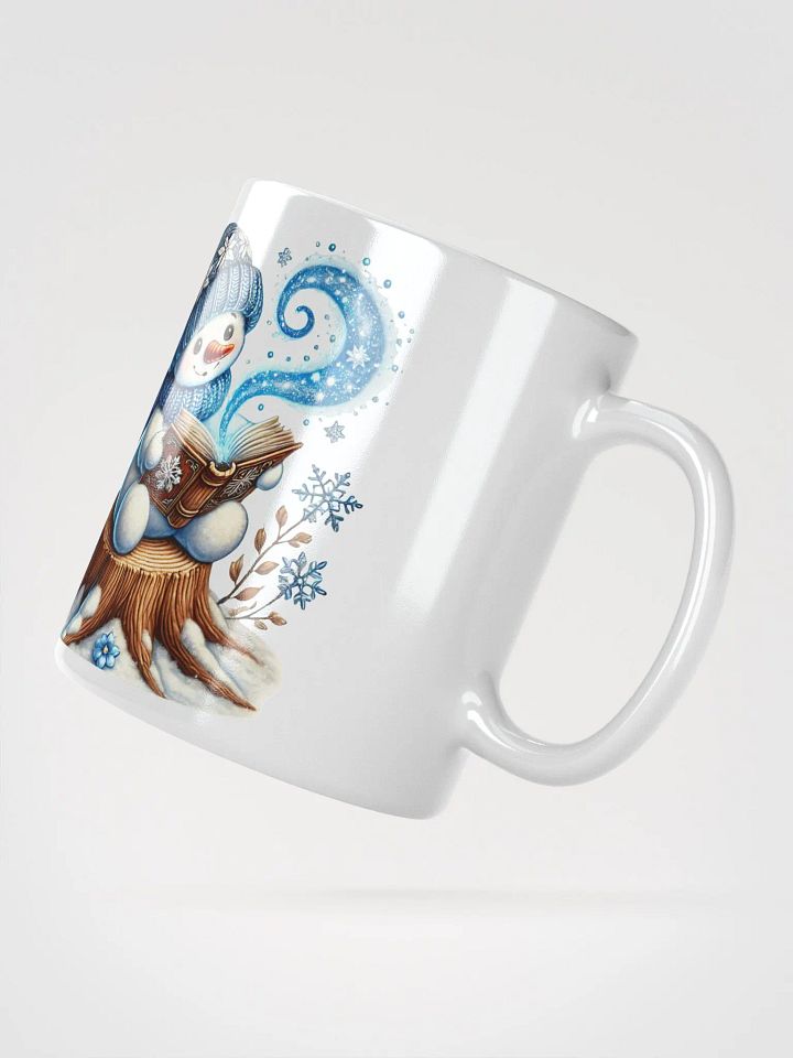 Cozy Bookworm Snowman Reading White Mug product image (2)