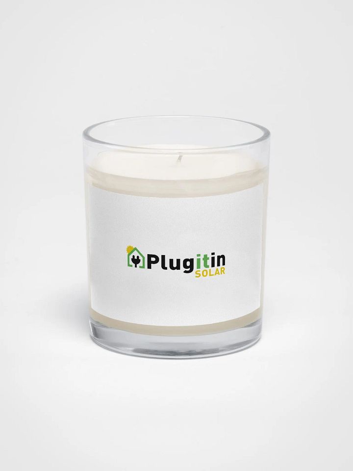 Plug It In Solar High-Quality Soy Wax Candle in a Clear Glass Jar product image (1)