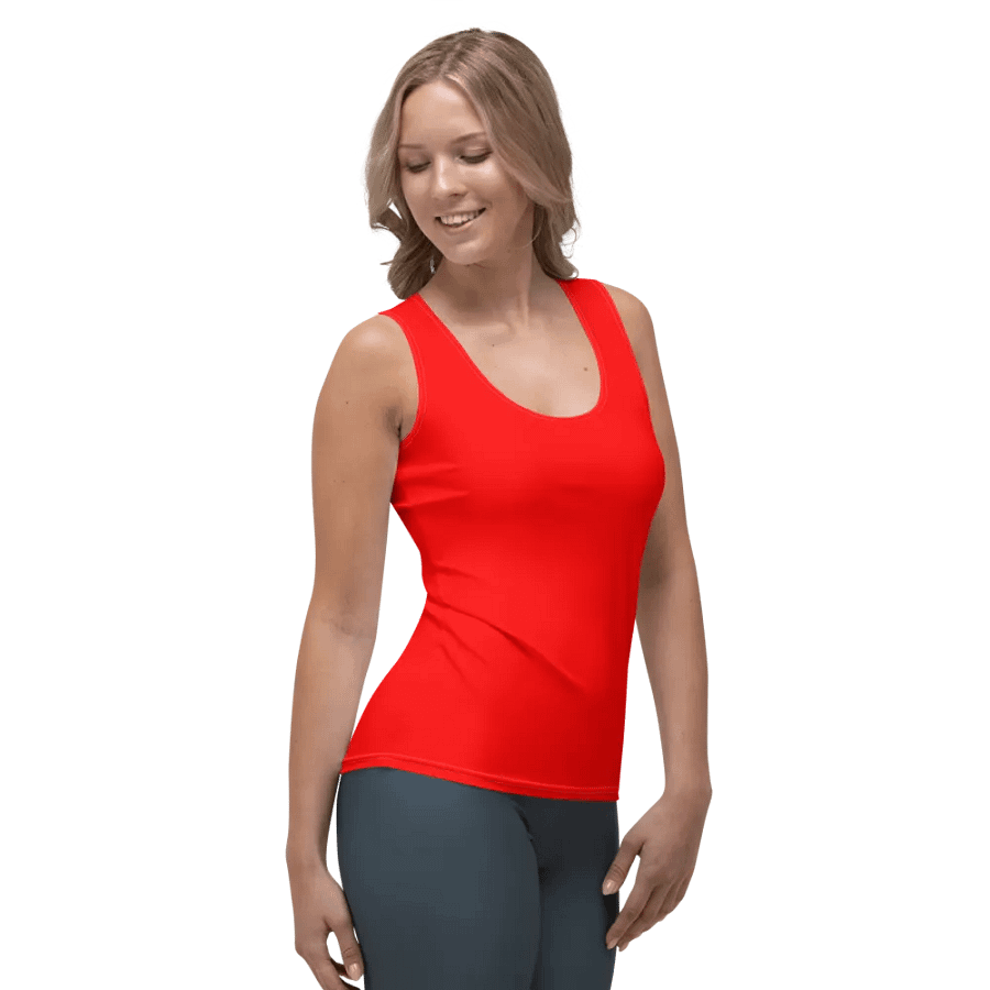 Plain Color Red Tank Top product image (4)
