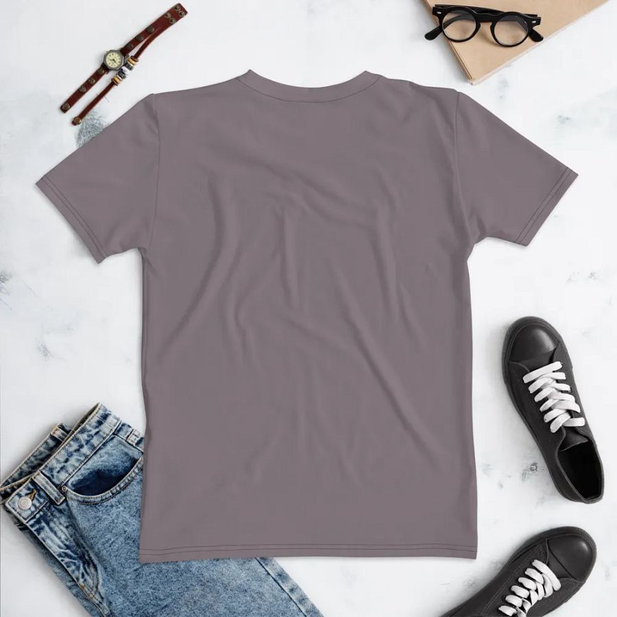 Plain Medium Gray True Summer Women's Crewneck Polyester Heavyweight Premium T-Shirt by Treasure Pie product image (2)