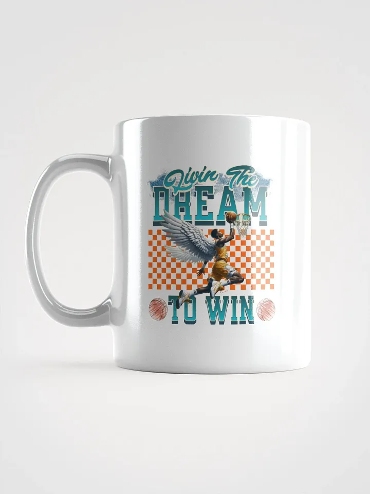 Livin The Dream To Win Basketball Angel Wings Slam Dunk Mug product image (1)