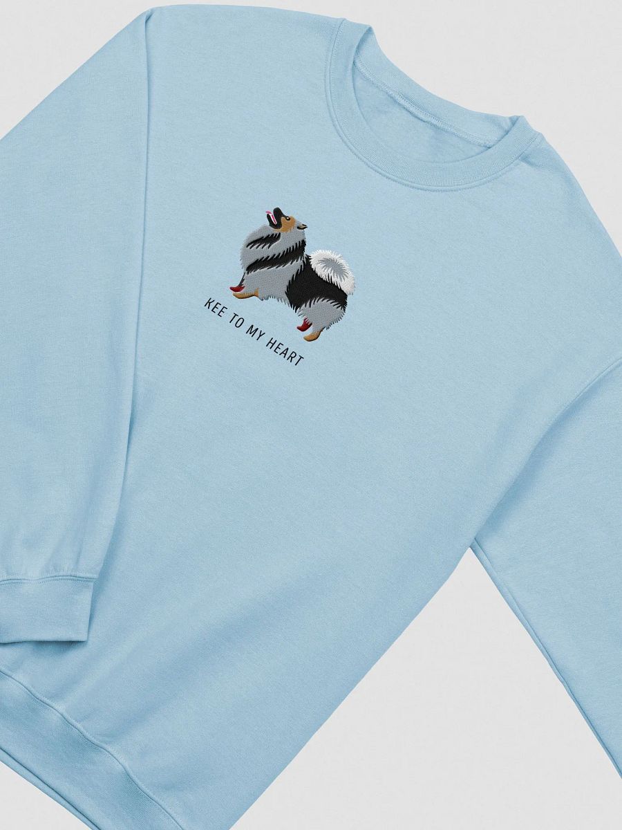 Kee to My Heart Sweatshirt (Embroidered) of a Keeshond product image (5)