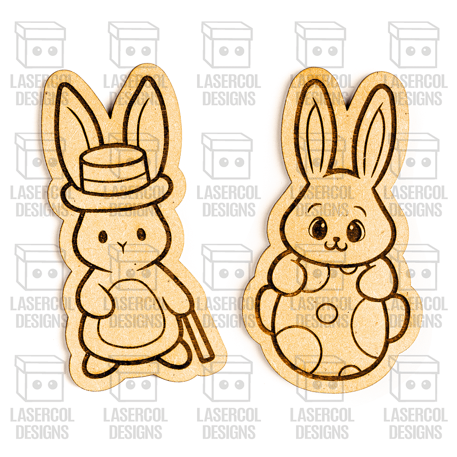 Easter Bunny Paint Kit DIY Cut Outs Set 6 - Laser Cut Files product image (8)