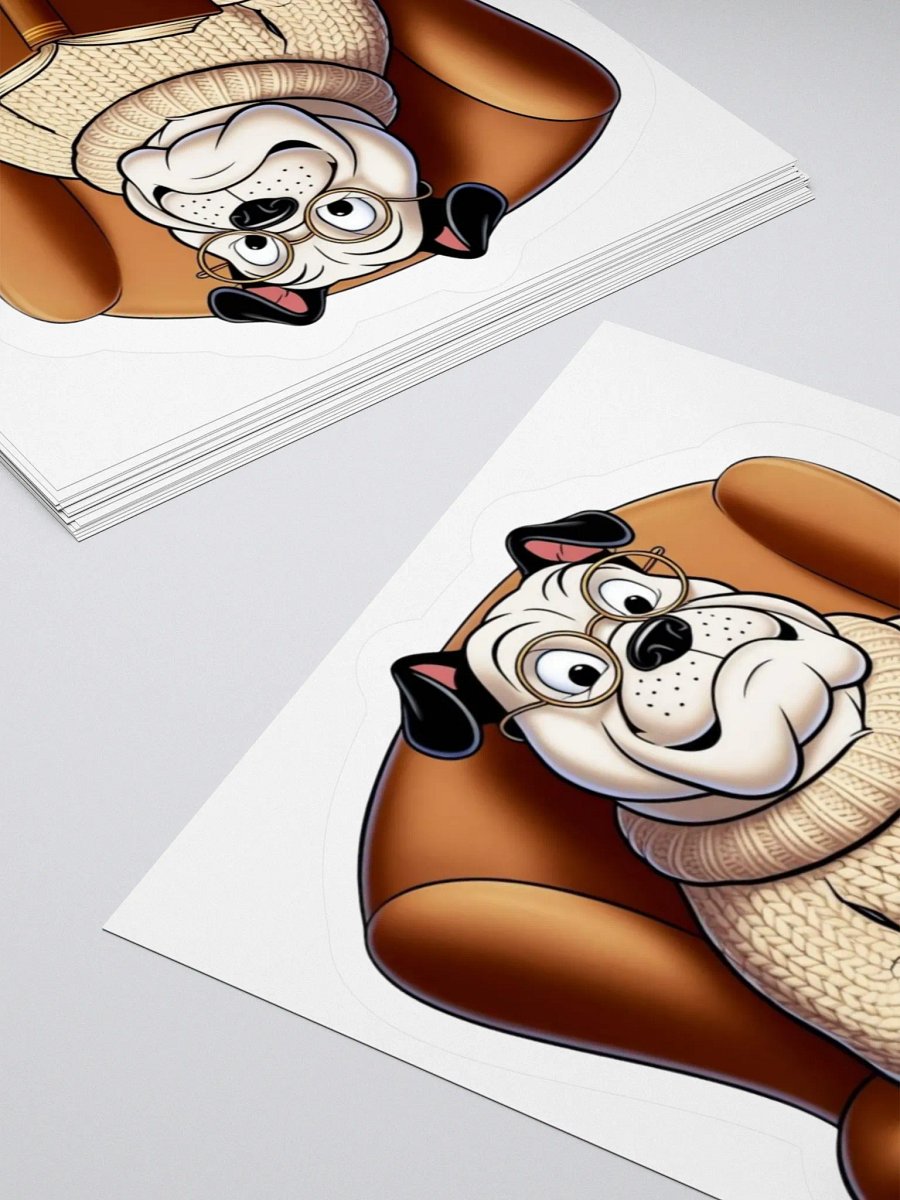 Bookworm Dog Kiss Cut Stickers product image (12)