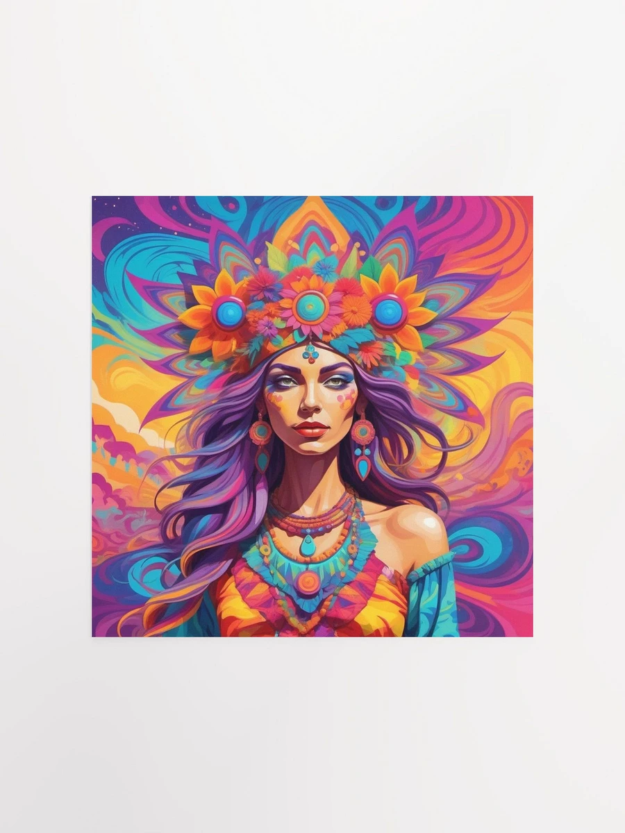Flower Power Priestess - Square Poster product image (2)