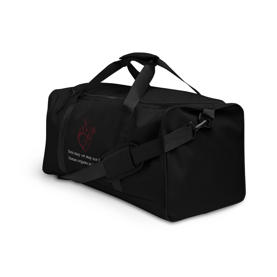 there may or may not be human organs in here... BLACK DUFFLE BAG product image (3)