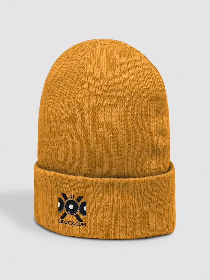 DJDocX Organic Ribbed Beanie - Black Logo product image (5)