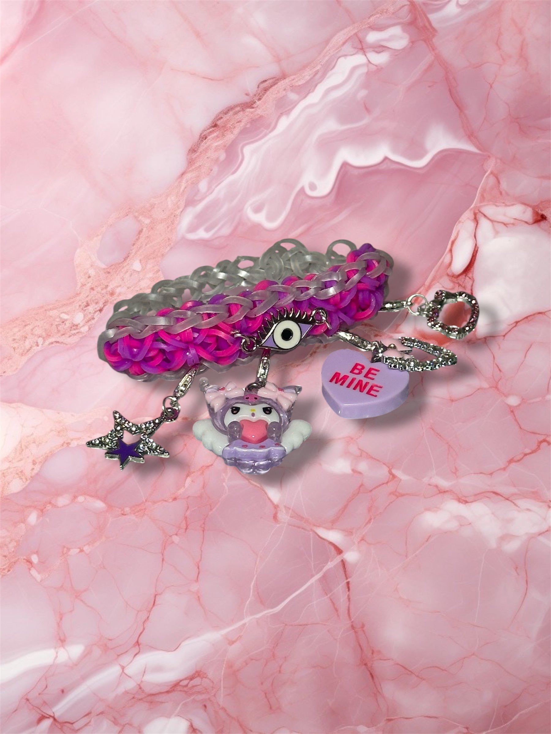 ‘Be Mine’ Angel Evil Eye Elastic Band Bracelet product image (2)