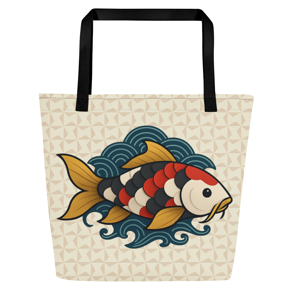 Koi Fish Tote Bag – Japanese Inspired Shoulder Bag product image (3)