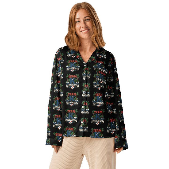 TEAM K Dominican Republic Women's Long Sleeve Pajama Top product image (1)