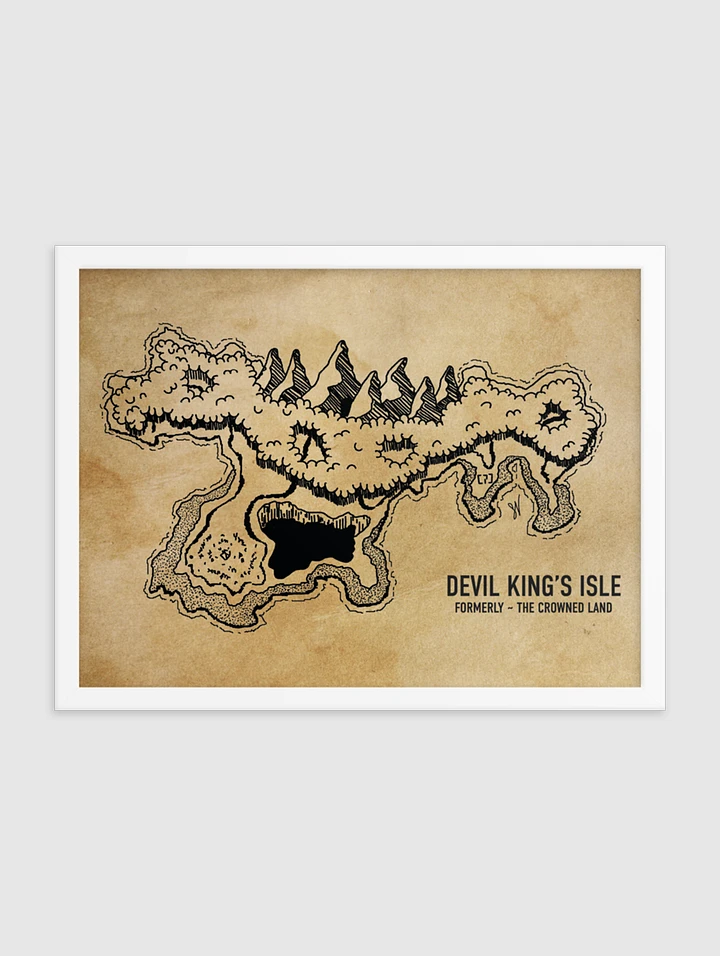 Devil King's Isle High Quality Framed Matte Poster (White Frame) product image (1)