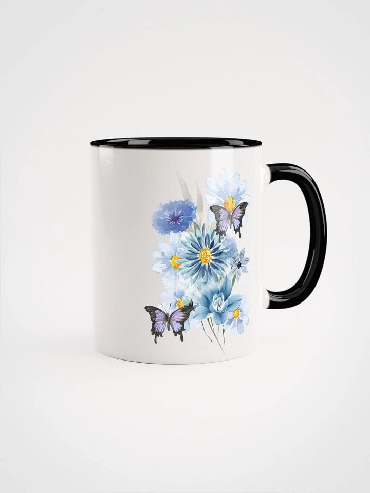 Blue Floral Symphony Ceramic Mug product image (1)
