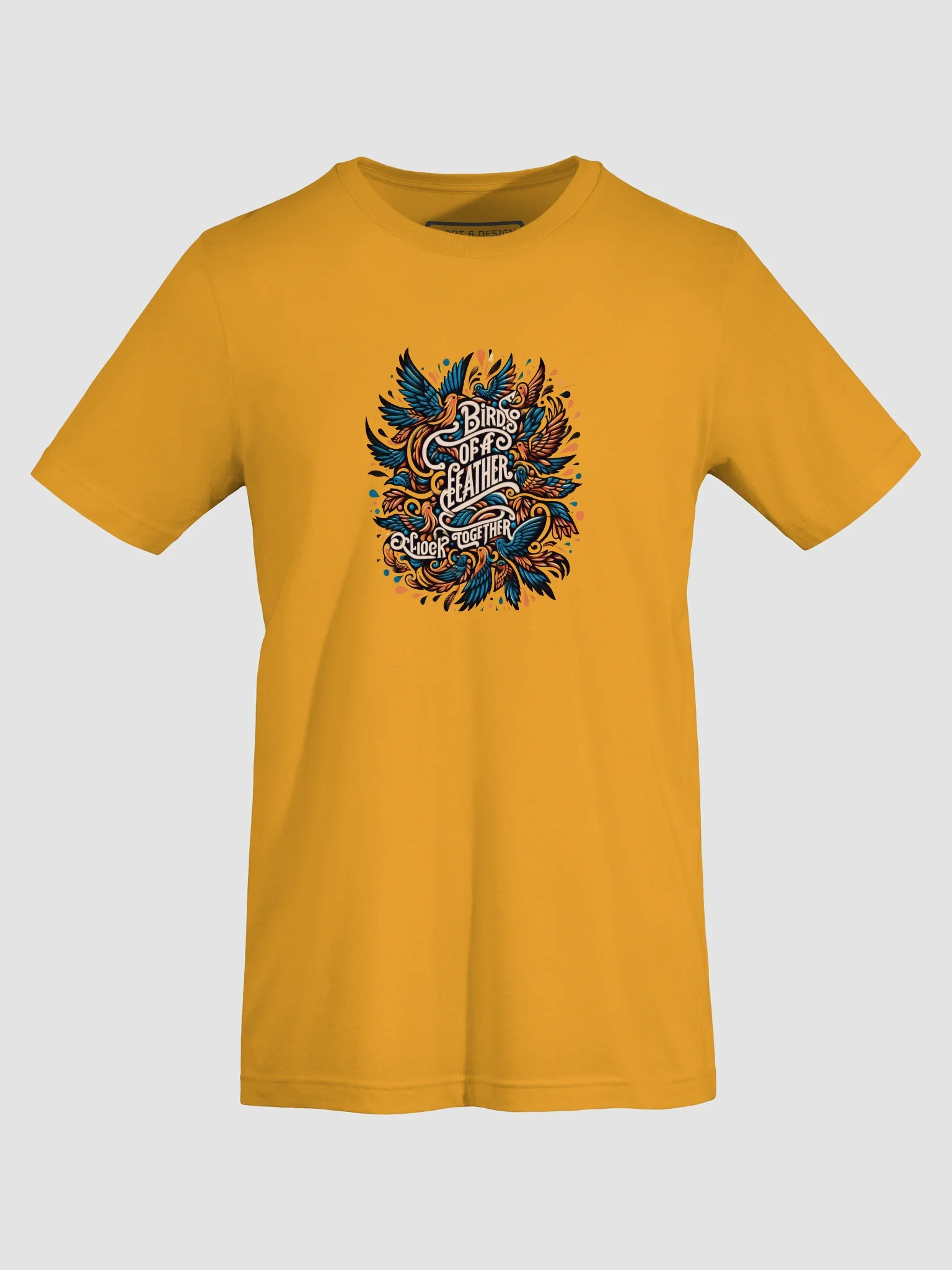 Birds of a Feather T-Shirt - Typographic Art product image (7)