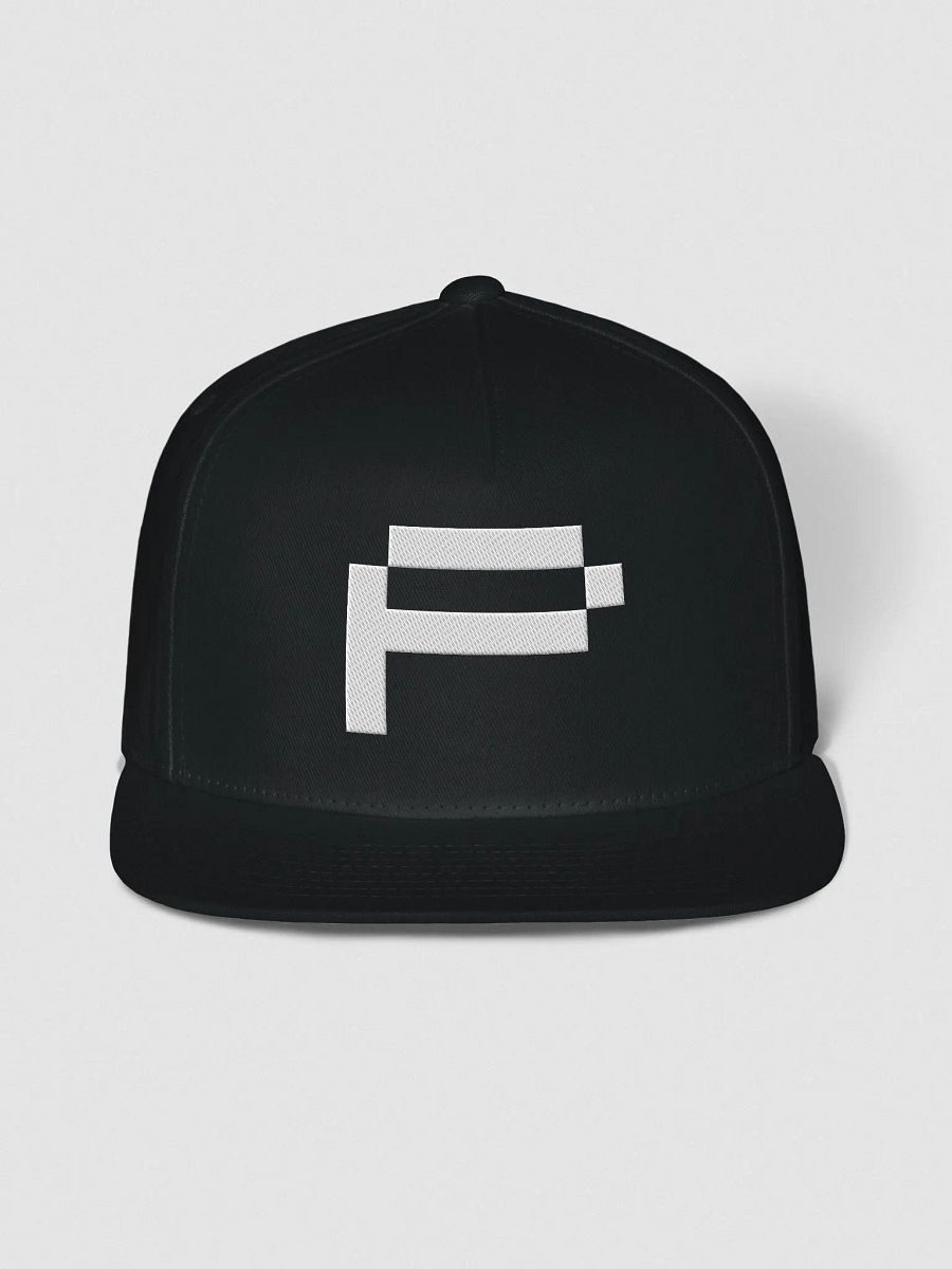 Pix Stitch 'P' White Flat Snapback Cap product image (4)