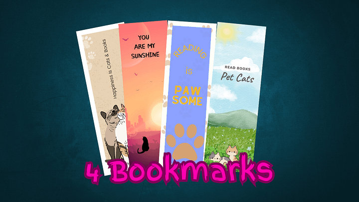 Cat Bookmarks product image (1)