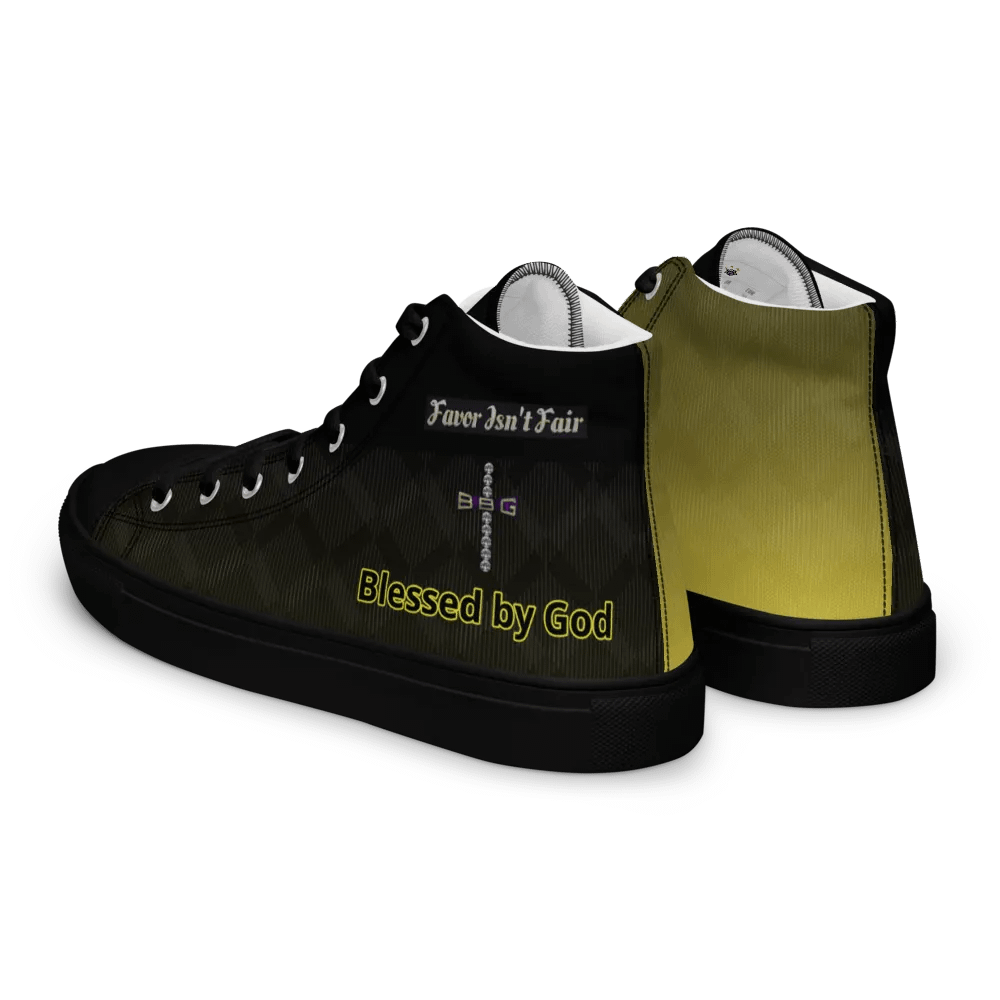 BBG Diamond Cross Black and Gold High Tops - Black Soles product image (3)