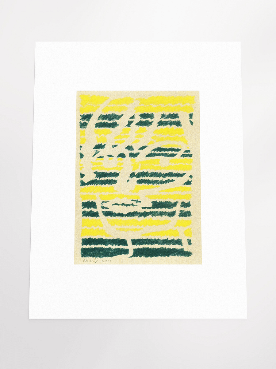 Head of a Woman in Green & Yellow 04.29.90 print product image (5)