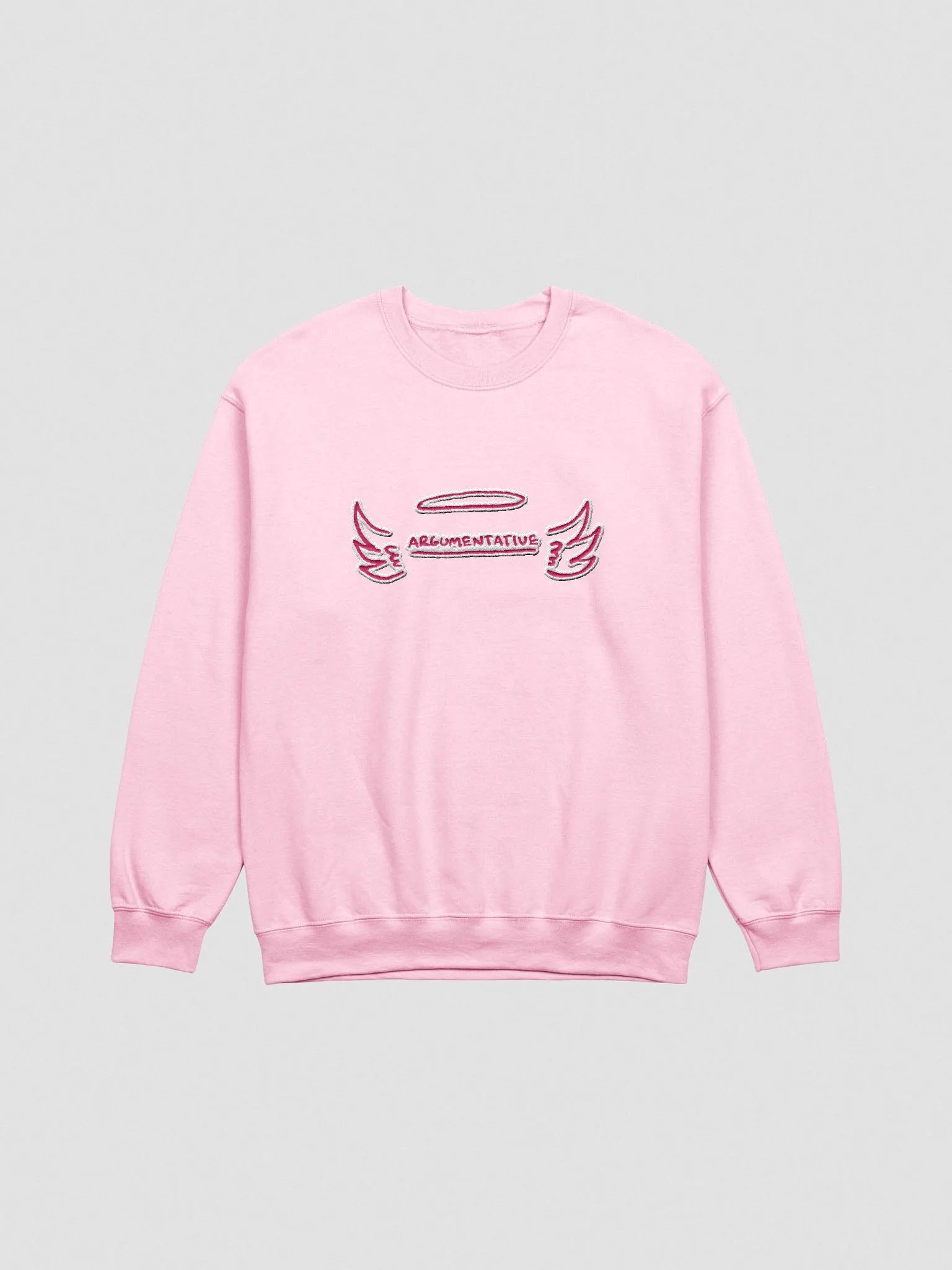 ANGELIC (lg. pink bubble design) embroidered crewneck product image (13)