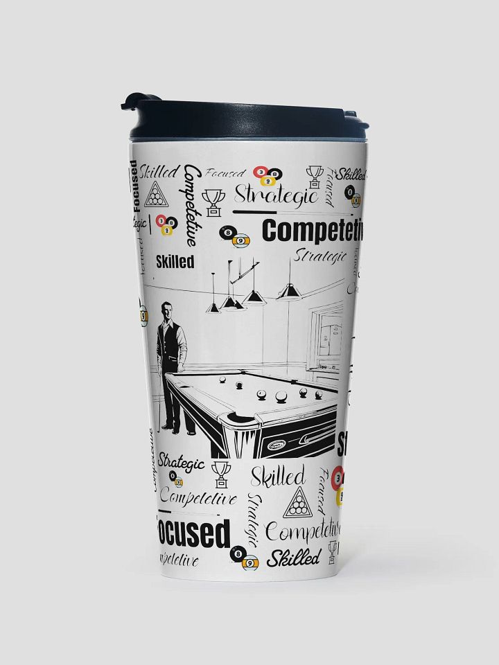 15 oz Billiard Player Affirmation Word Art Tumbler product image (1)
