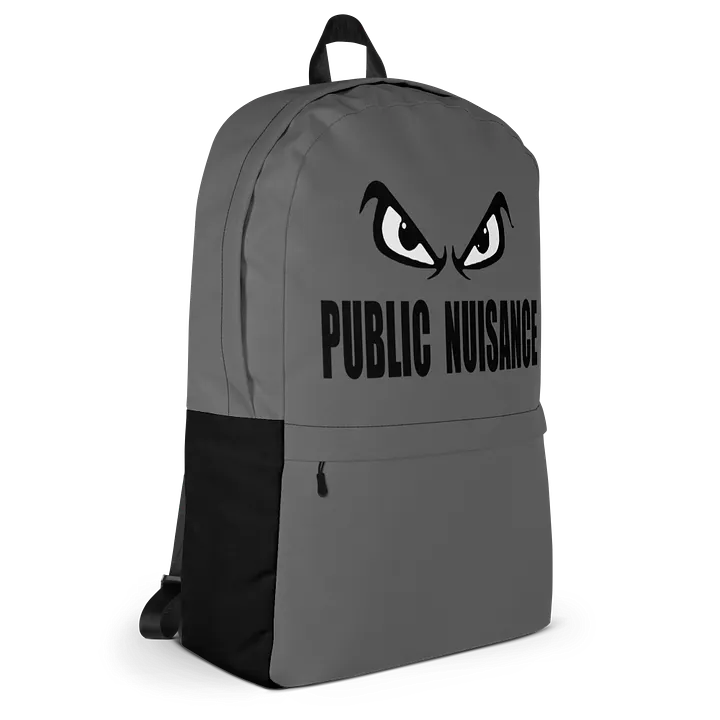 Public Nuisance Large Print Gray Backpack product image (2)