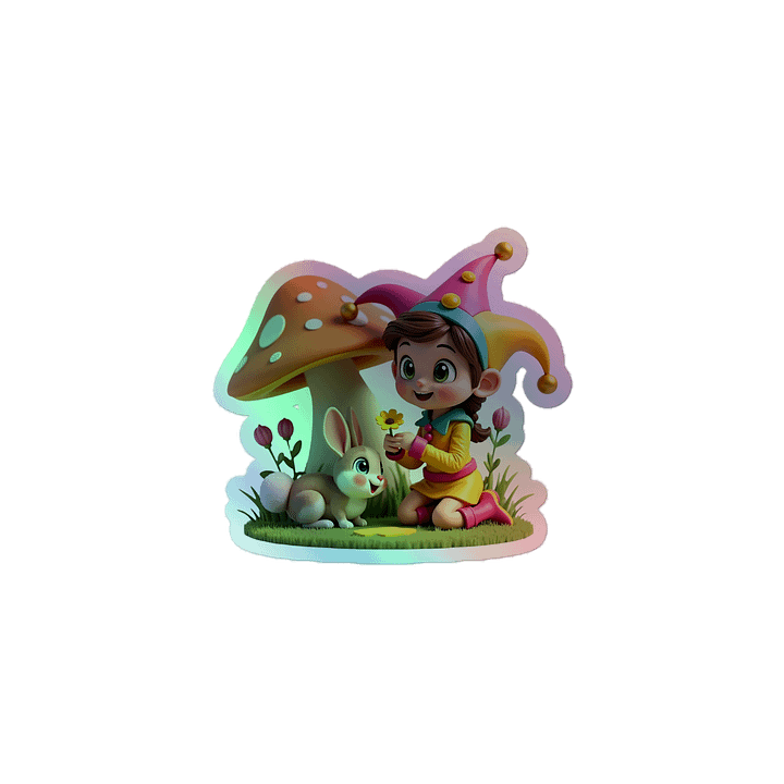 JessyJesty “Hopsie” Bunny Holographic Sticker Sheet product image (1)