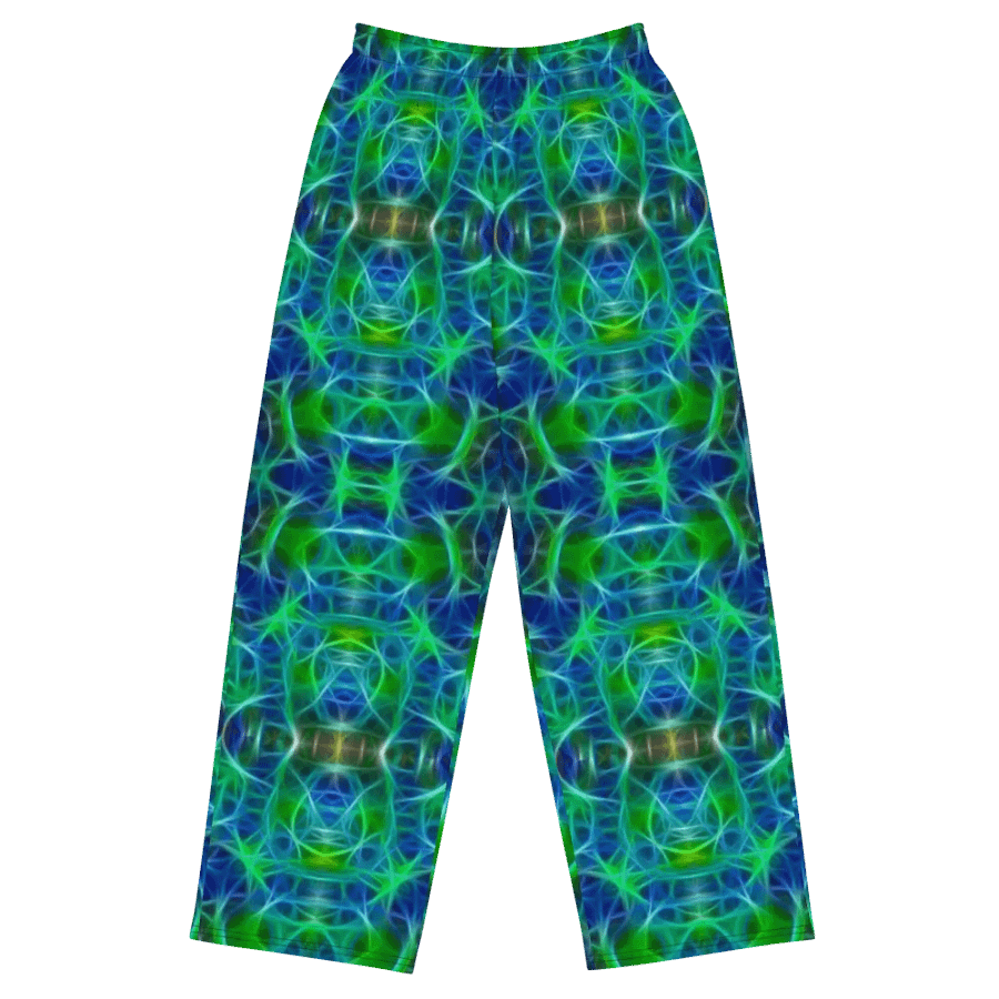 Green Blue Kaleidoscope Wideleg pants product image (2)