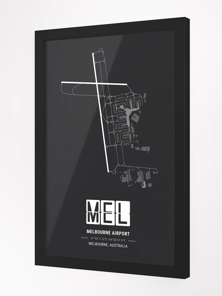 Framed Airport MEL Premium Map On Matt Paper product image (2)