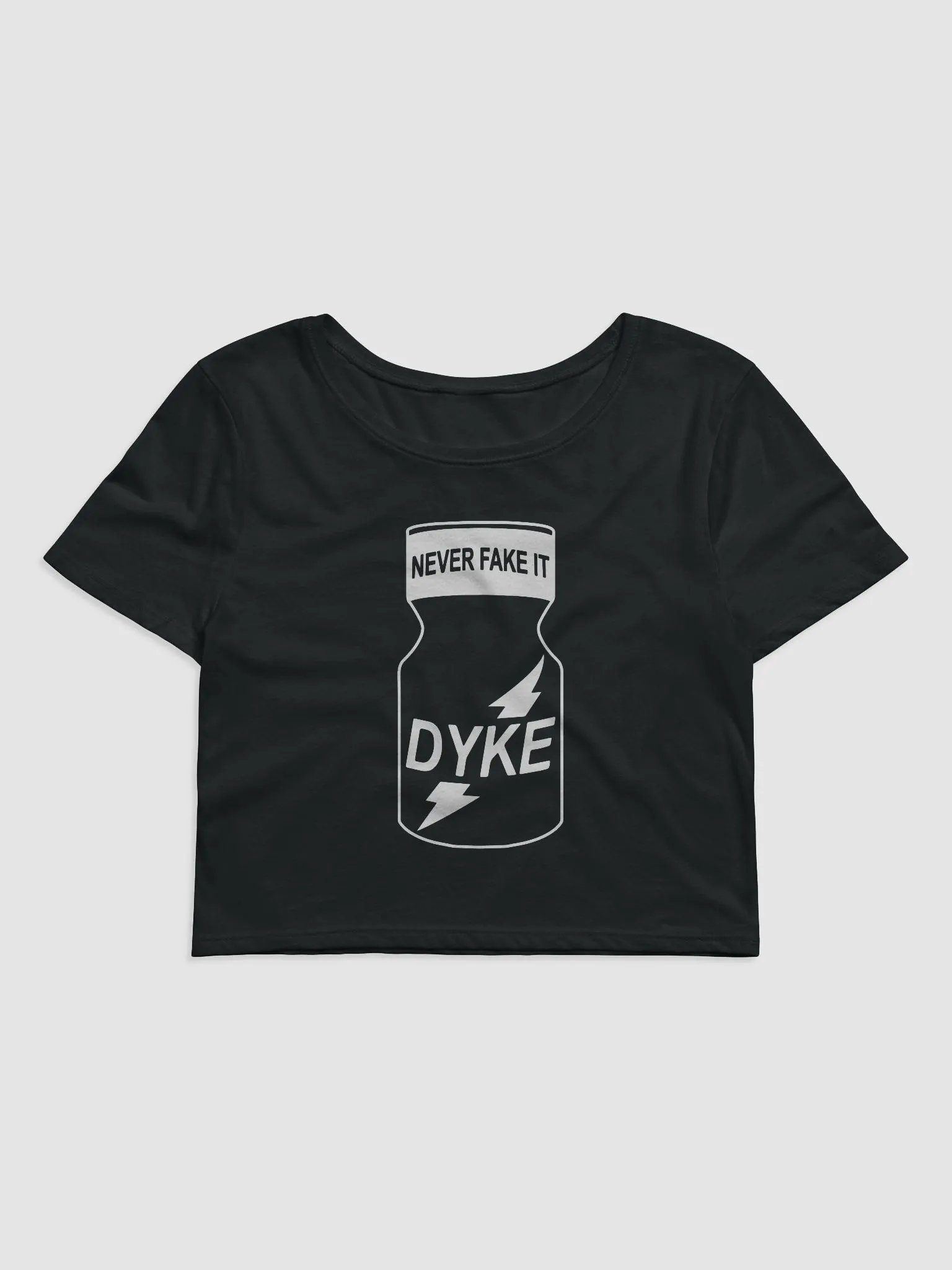 Dyke Poppers Cropped Tee 👃 Black product image (1)