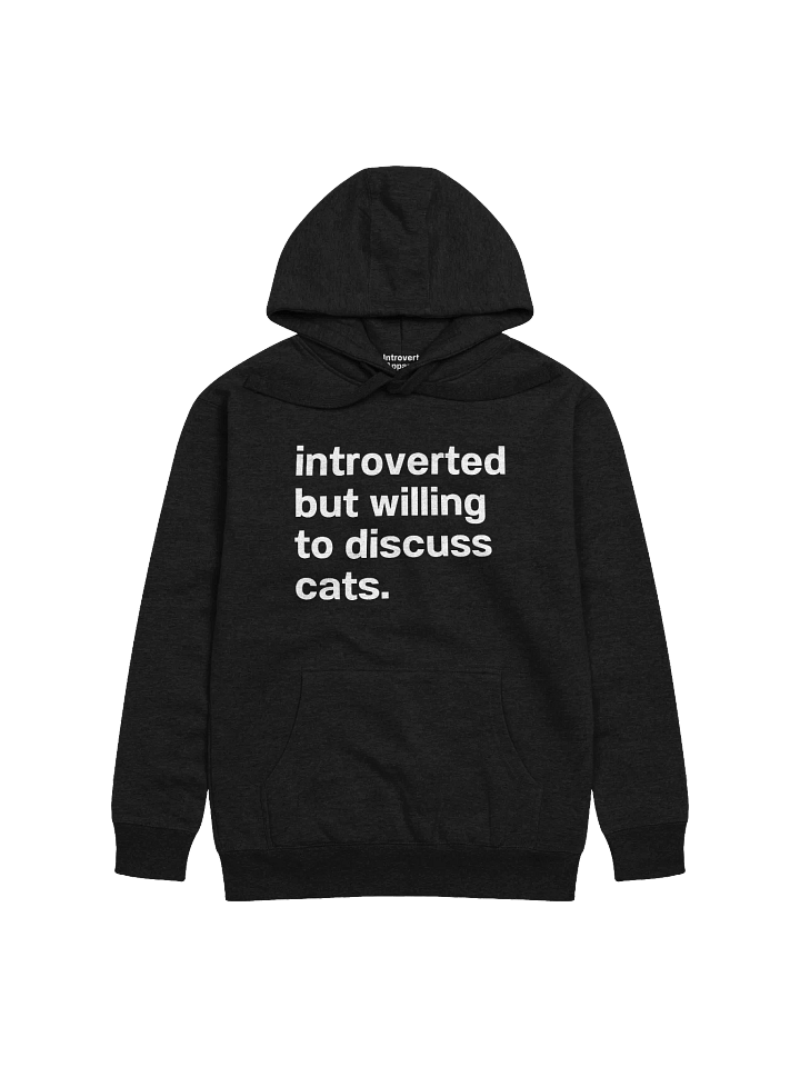 introverted but willing to discuss cats. Unisex Hoodie product image (10)