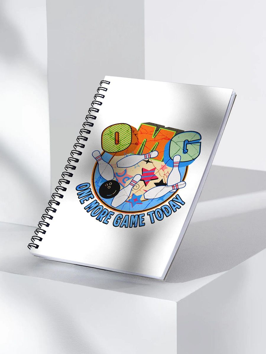 OMG One More Game Today Bowling Spectacle Notebook product image (3)