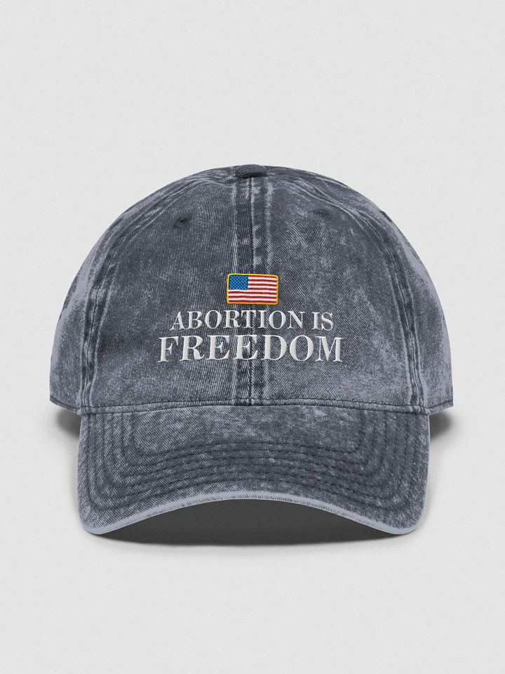 "Abortion is Freedom" Vintage Wash Dad Hat product image (1)