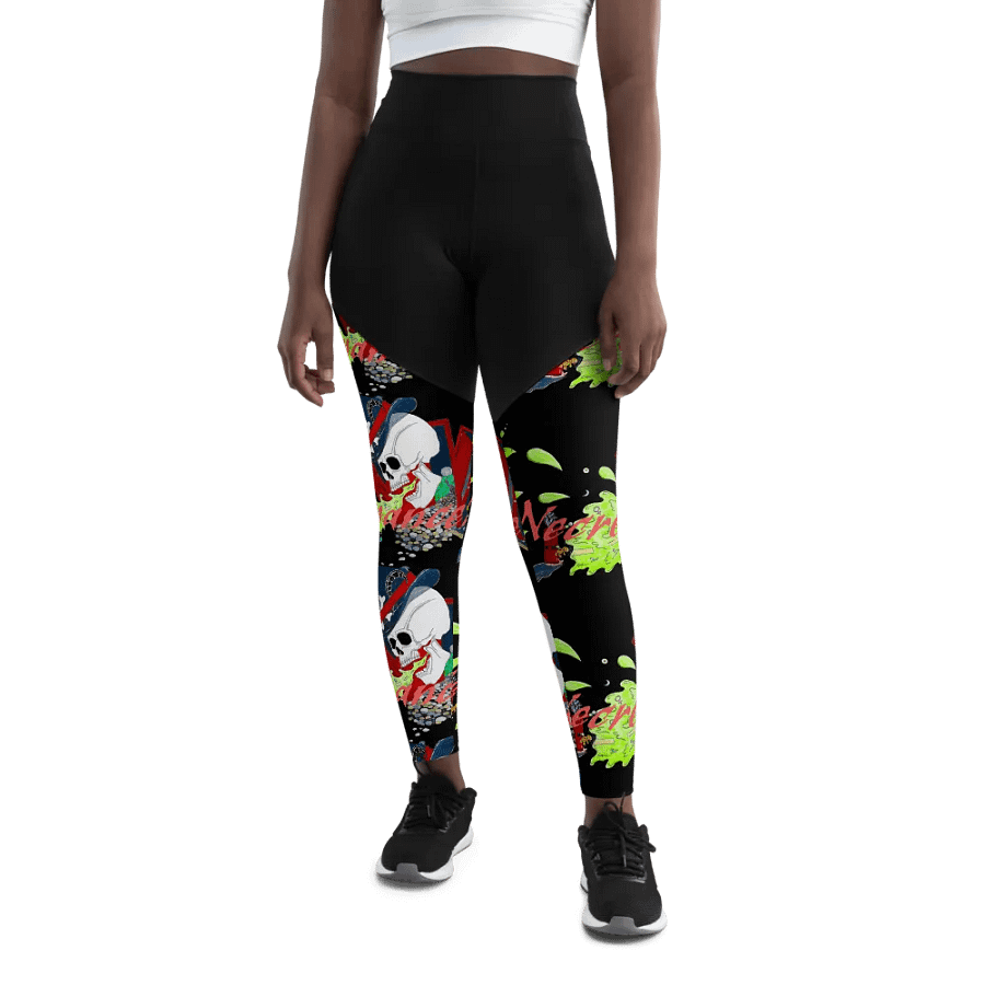 Skull Chaos All-Over Sports Leggings product image (12)