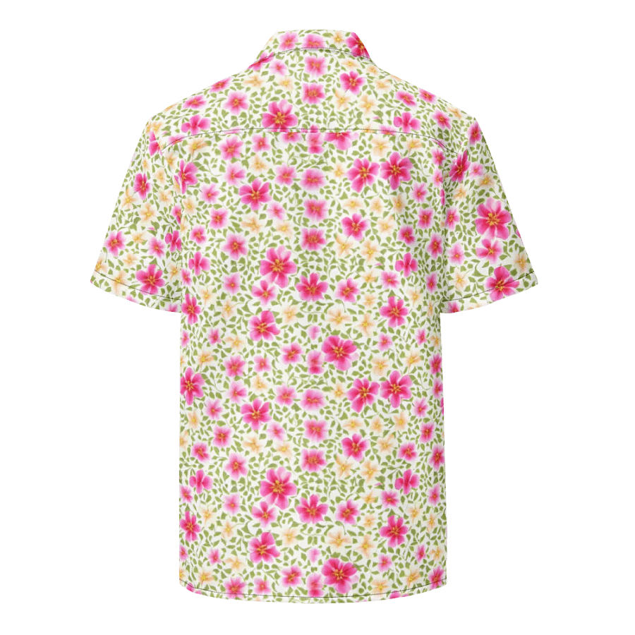 Floral Pattern Impatiens Flowers Hawaiian Shirt product image (2)