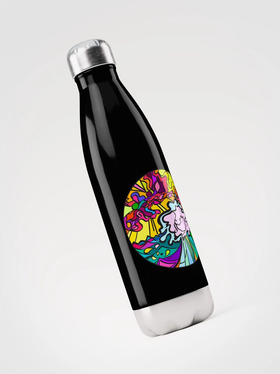 Vibrant Stained Glass Water Bottle - Wave at Sunset product image (5)