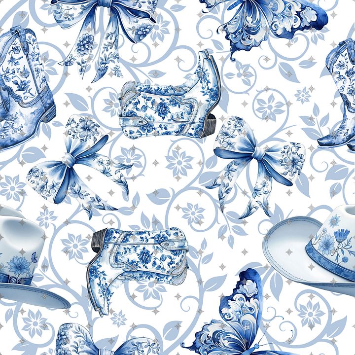 Western Coquette Seamless Pattern product image (1)