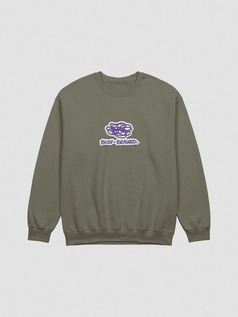 BUSY-BRAINED. (lg. purple bubble design) embroidered crewneck product image (19)
