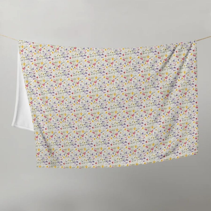 Purple Red & Yellow Flowers Blanket product image (9)