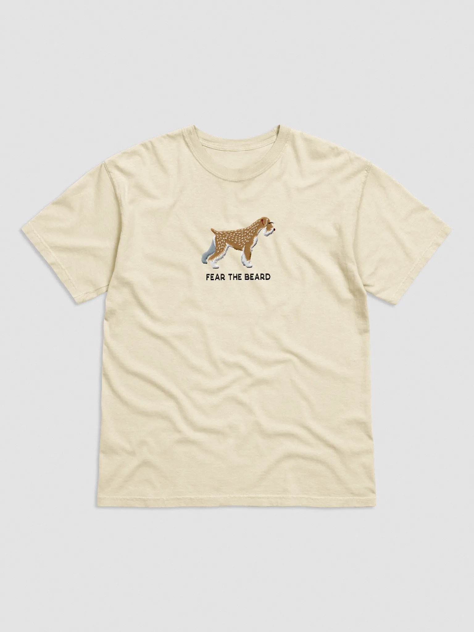 Fear the Beard T-Shirt(Embroidered) of a Standard Schnauzer(Wheaten) product image (4)