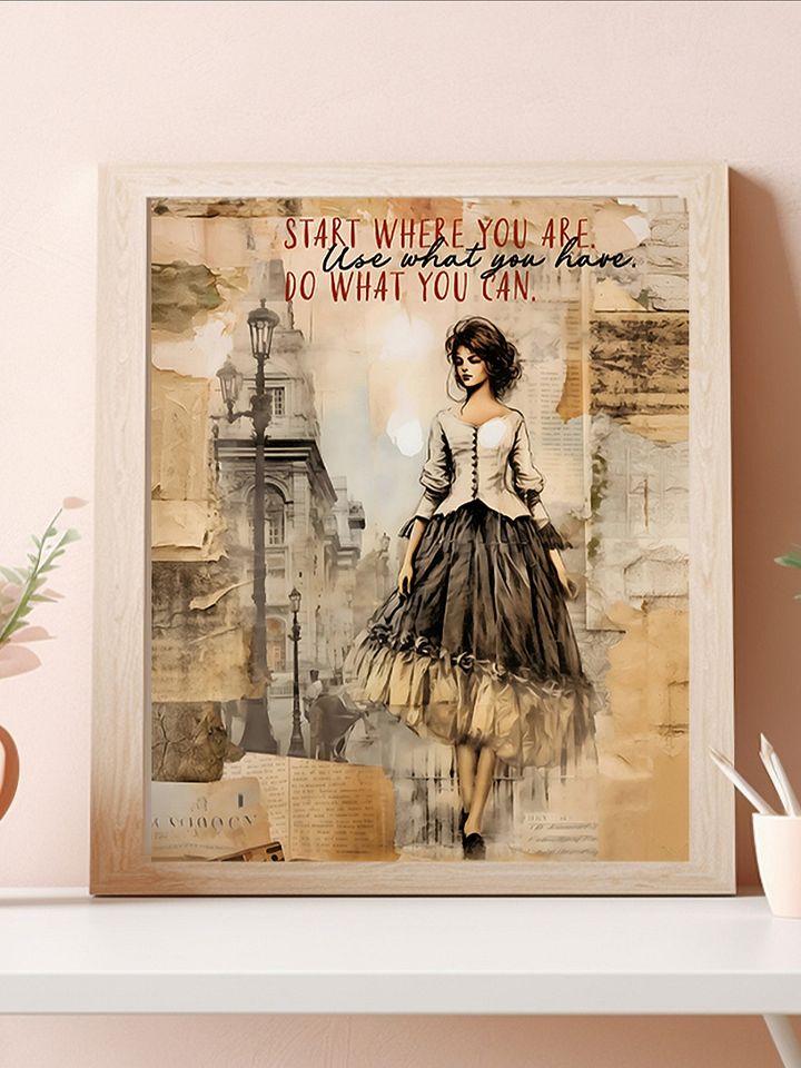 Start Where You Are Inspirational Wall Art Print - Vintage Style product image (2)