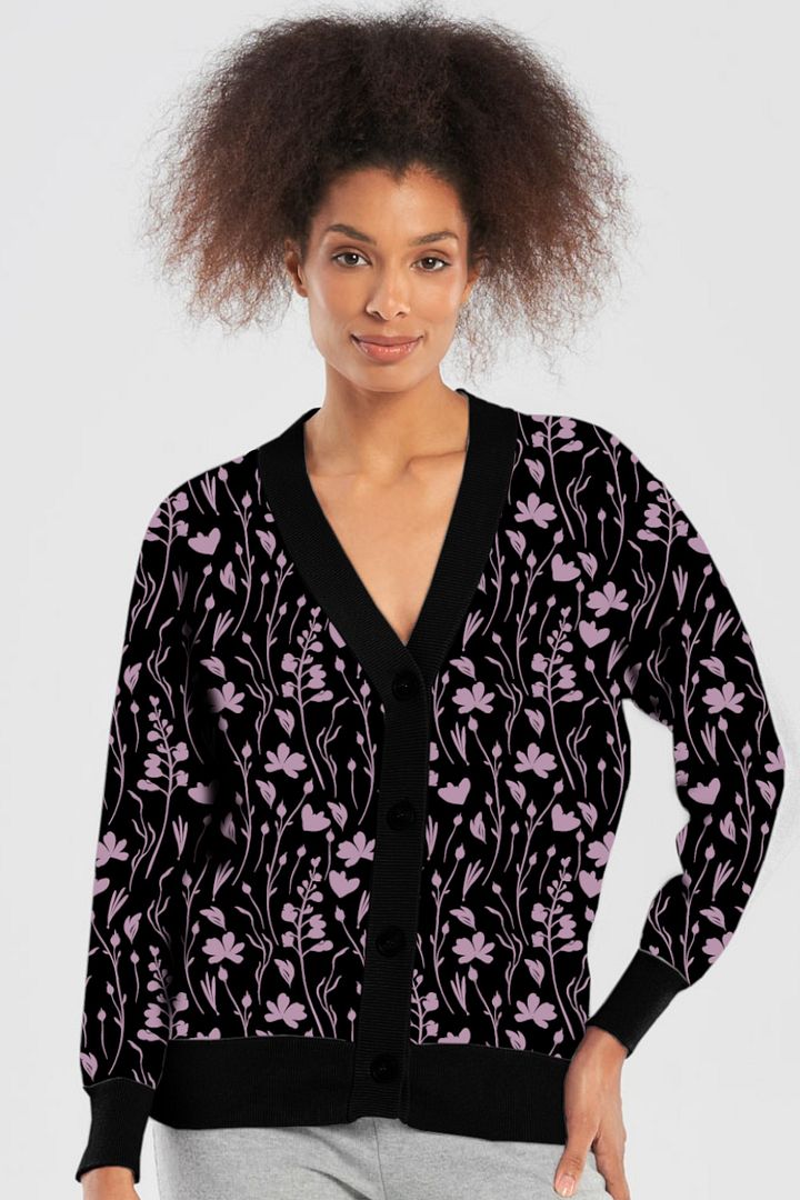 Pink Floral Cardigan Sweater product image (10)