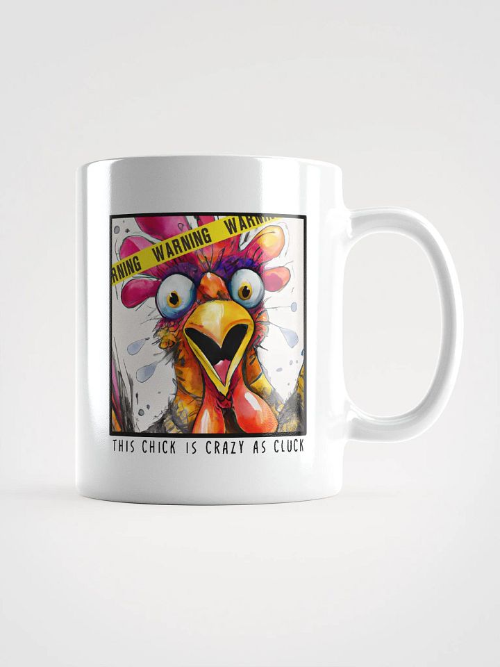 Crazy as Cluck Chicken White Glossy Mug Coffee Cup product image (1)