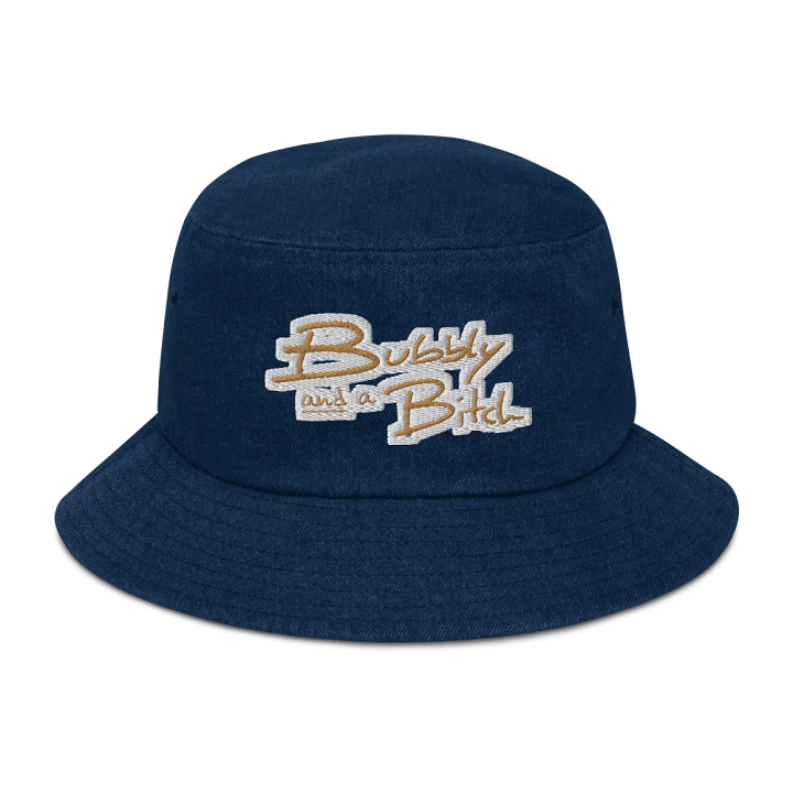 Bubbly and a B*tch (tan bubble design) denim bucket hat product image (1)