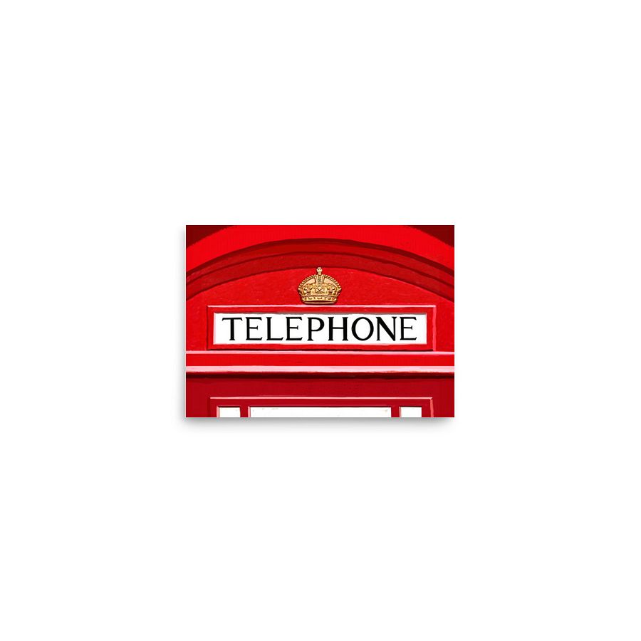 British Phone Booth Sign Matte Poster product image (1)